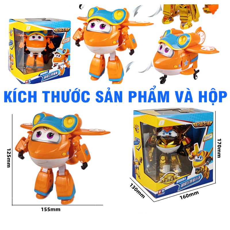 Super wings mô hình Sunny vui vẻ robot biến hình máy bay cỡ lớn bằng nhựa cao cấp (mẫu mới) đội bay siêu đẳng