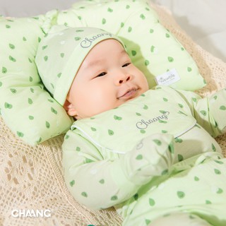 Set mũ thóp cho bé CHAANG summer xanh lá