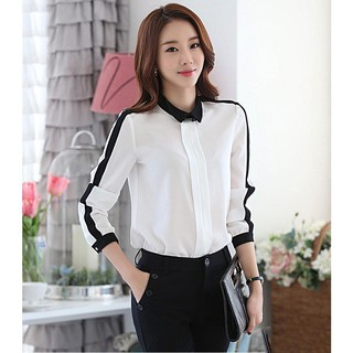 Sơ Mi Nữ Trơn Đen Trắng
