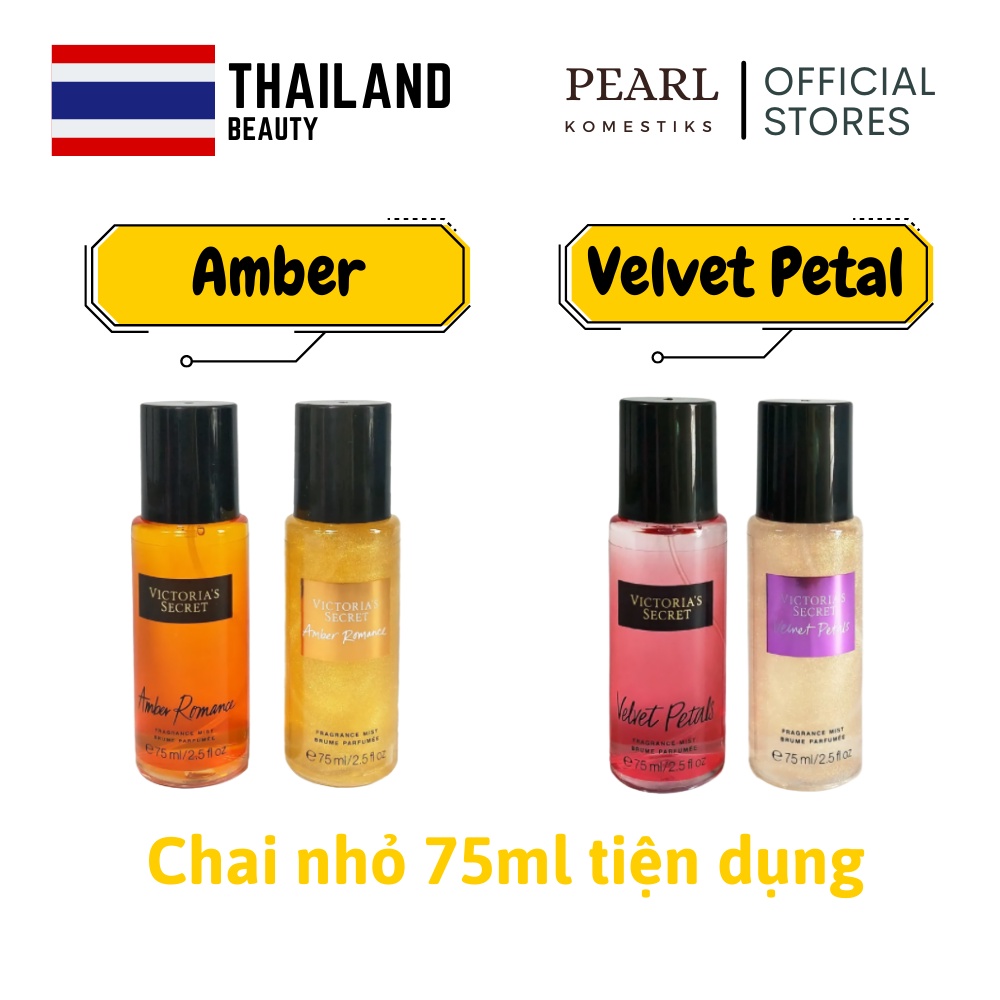 Set 2 Chai Xịt Thơm Victoria's Secret Shimmer 75ml Chai Nhỏ Tiện Dụng [Chính Hãng]