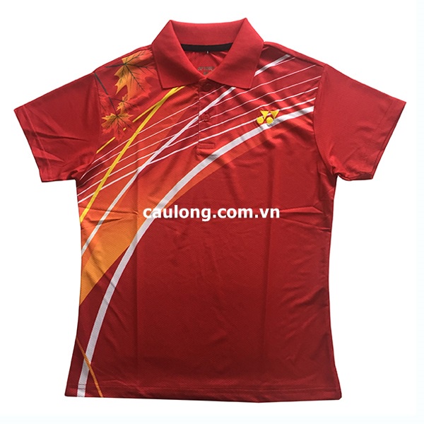 Áo Cầu Lông Nam Nữ Cổ Bâu Yonex 2277 Màu Đỏ