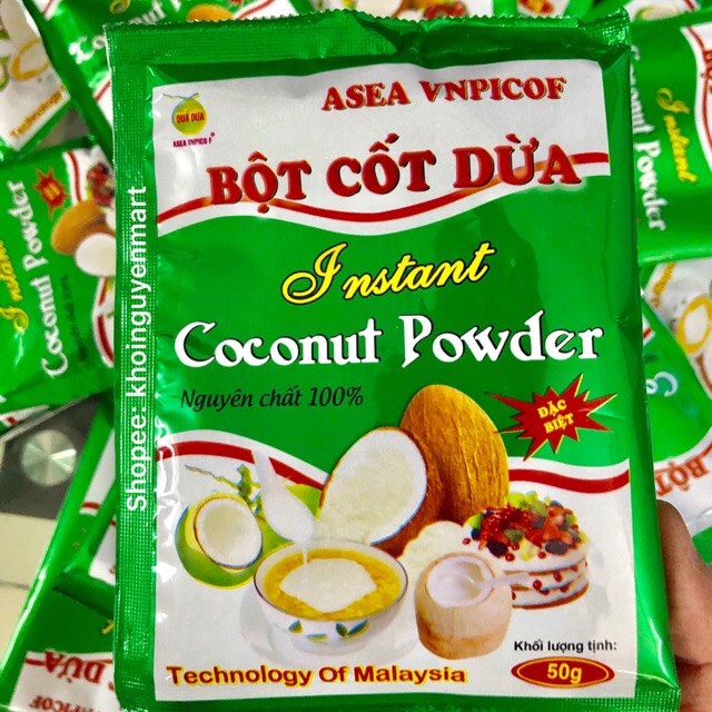 Bột Cốt Dừa Quả Đào MiNACO Nguyên Chất 50g/ Gói