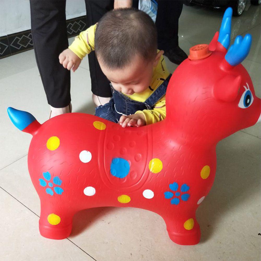 Hươu Cao Cổ Đồ Chơi Bơm Hơi Bằng PVC Dày Dặn Cho Bé