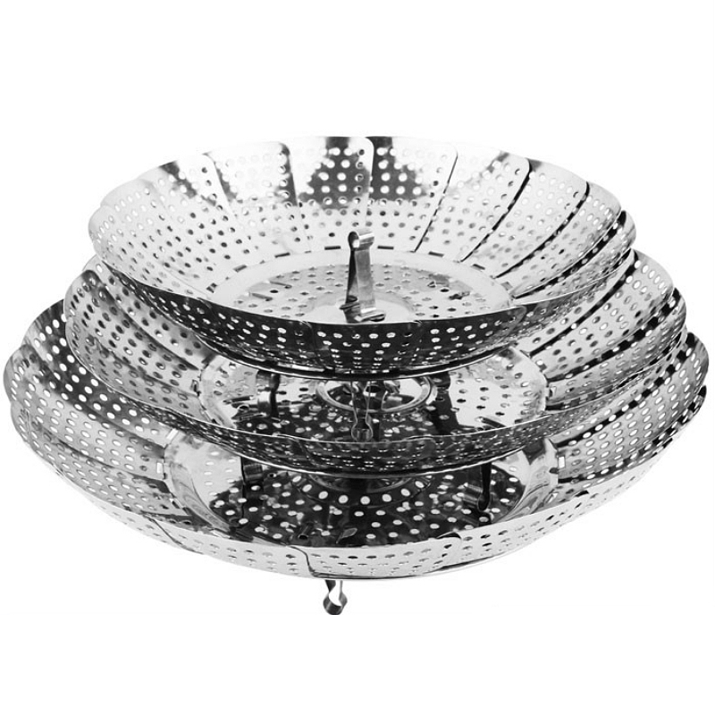 Rổ Hấp Bằng Thép Không Gỉ Đa Năng Có Thể Gấp Gọn Tiện Lợi