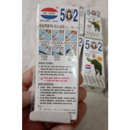 Combo 3 hộp Keo con voi 502 - Keo dán con voi đa năng hàng chính hãng