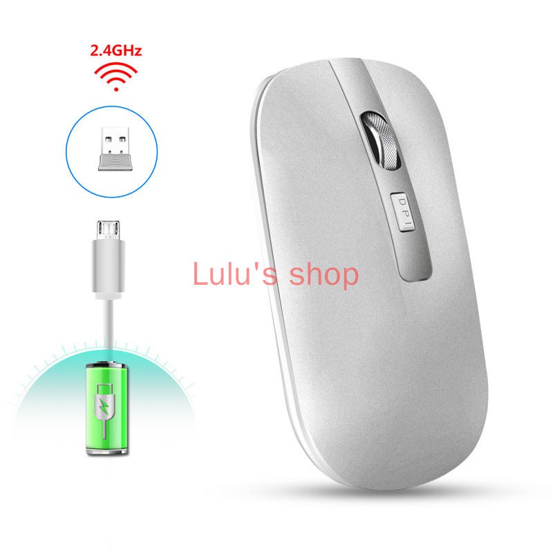 Chuột không dây có thể sạc lại M30 Con lăn kim loại im lặng Chuột văn phòng 2.4G 500 mA tích hợp pin kho