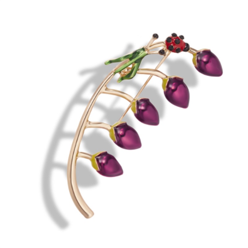 Ghim Cài Áo Hình Hoa Quả Đính Đá Tinh Xảo Thời Trang Cao Cấp Cho Nữ