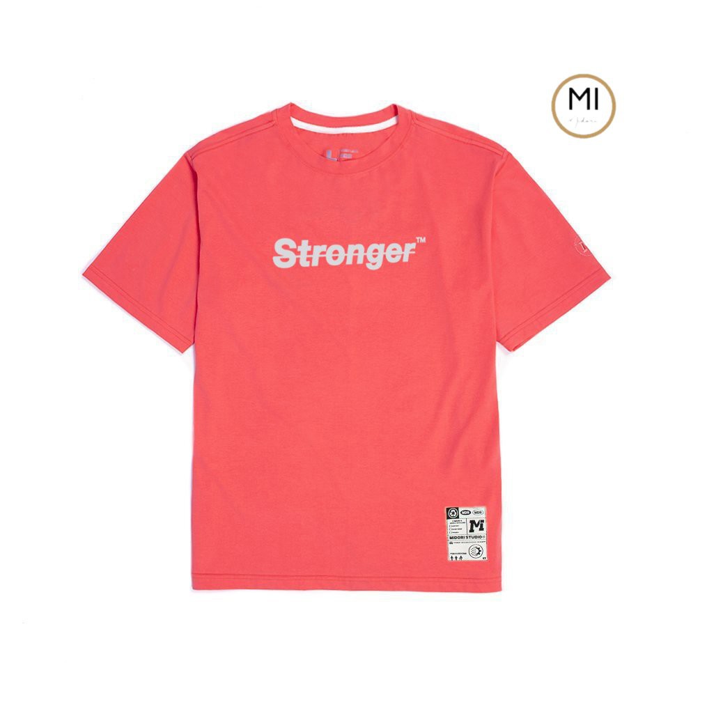 Áo thun nam nữ Phông Unisex tay lỡ form rộng Stronger phản quang Local Brand Mi Midori