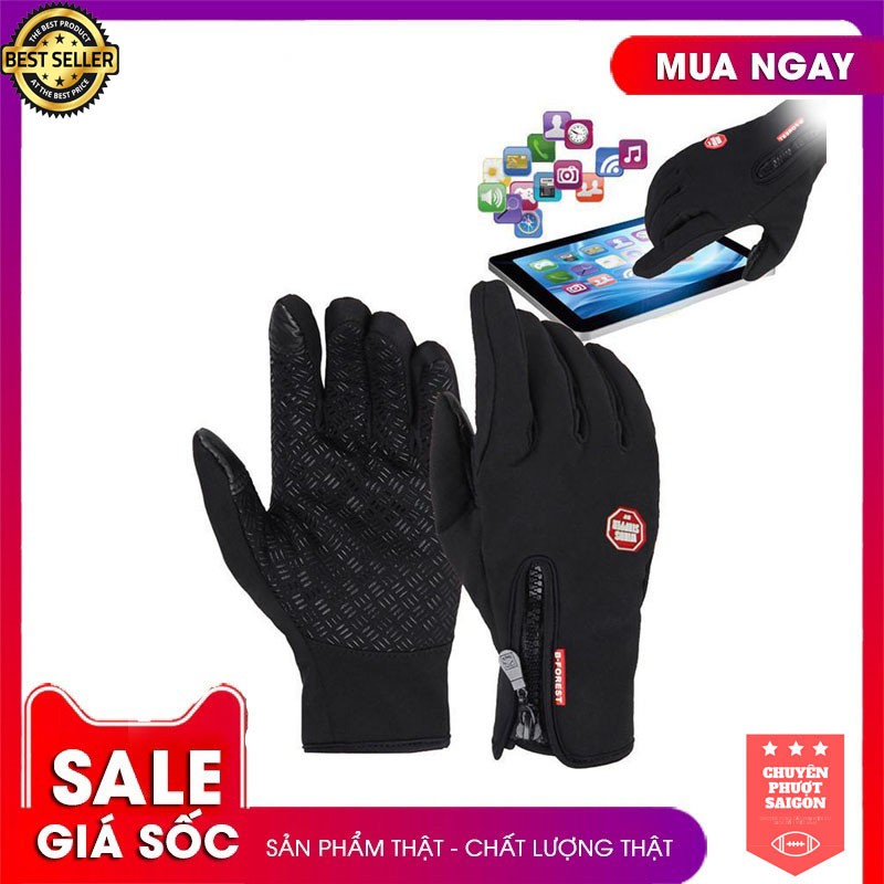 GĂNG TAY THỂ THAO WINDS STOPPER CẢM ỨNG CHỐNG NƯỚC DÀI NGÓN CHỐNG TIA UV