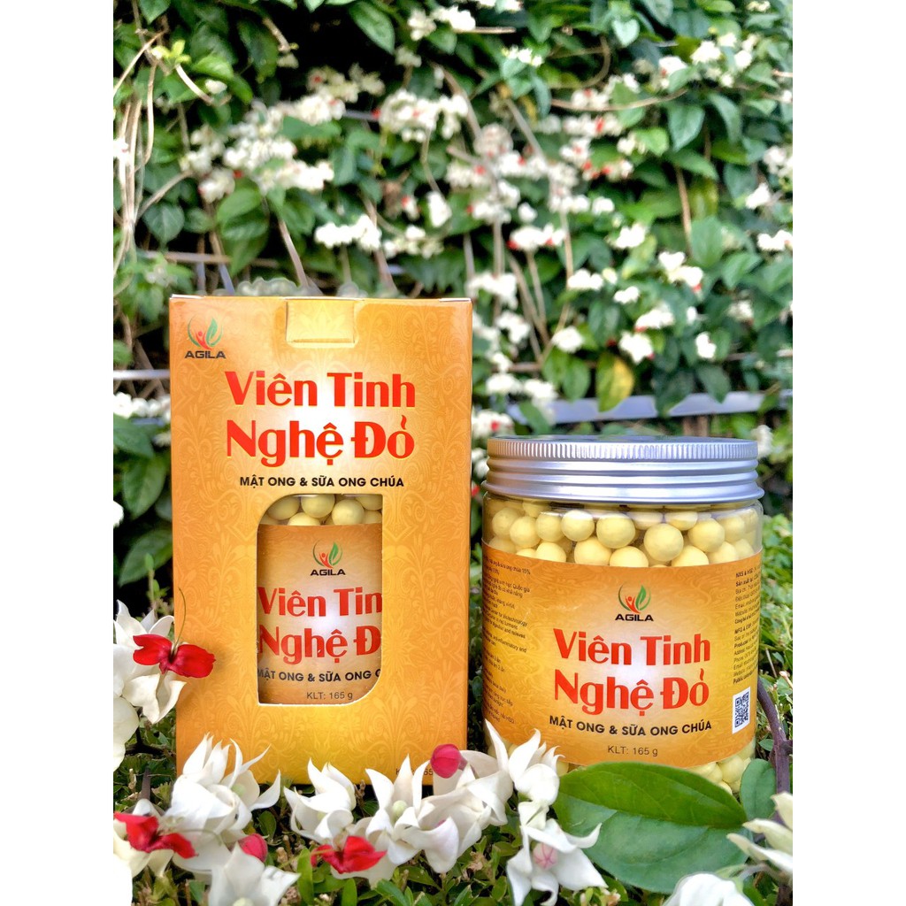 Viên Tinh Nghệ Đỏ, Mật Ong, Sữa Ong Chúa AGILA là sản phẩm được sản xuất từ tinh bột nghệ