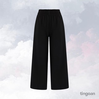 Quần dài cạp chun đen cullotes tingoan SURIES CULOTTES/BL