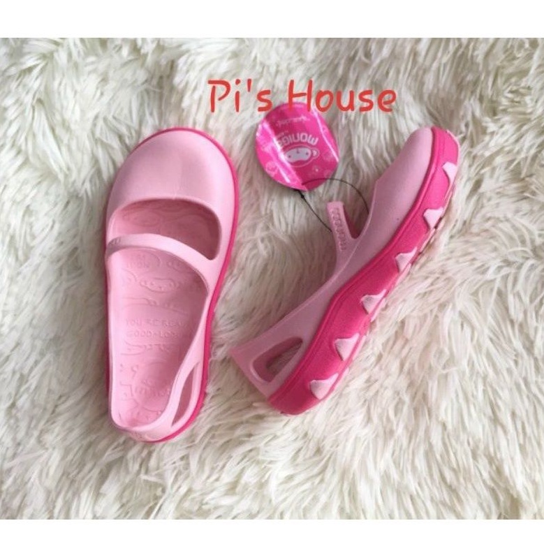 Giày sục nhựa bé gái Monobo Thái Lan (màu hồng nhạt)