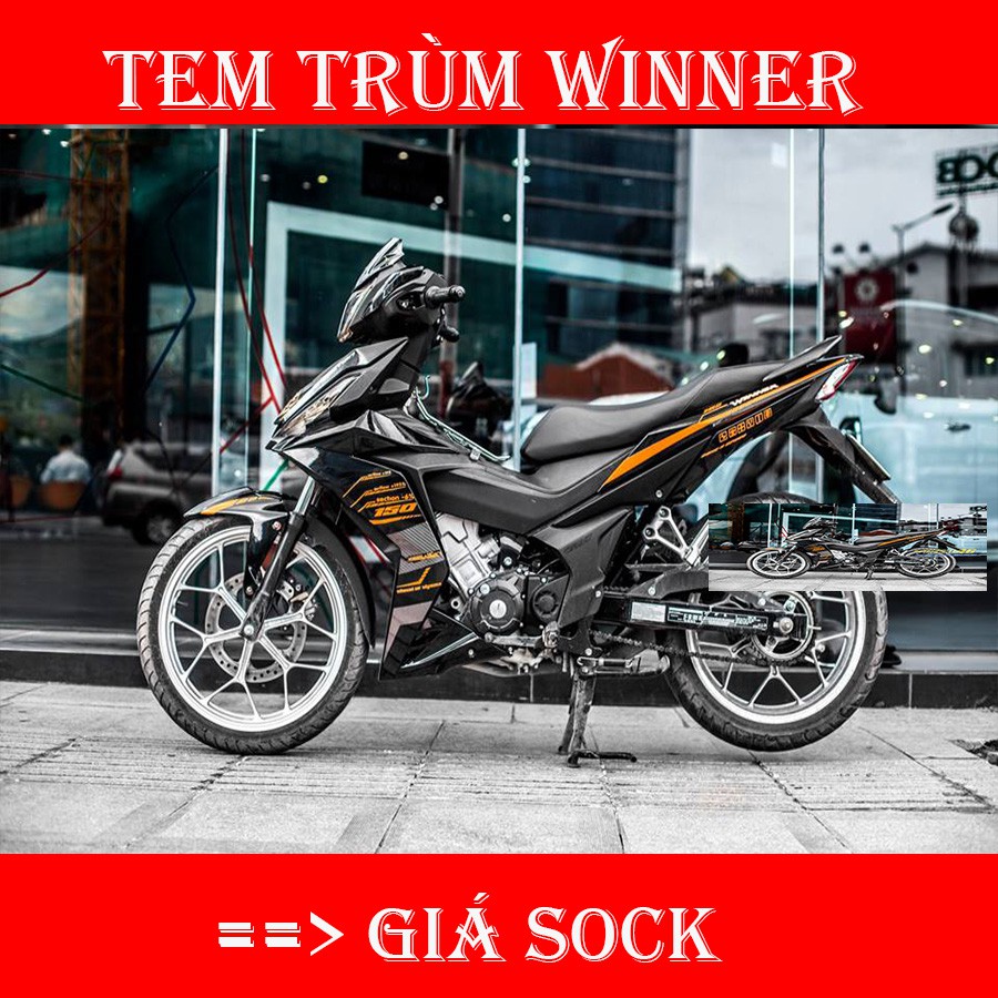 Tem Trùm Winner Đen Viền Cam