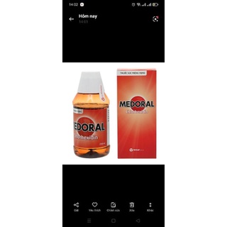 Nước xúc miệng, họng Medoral