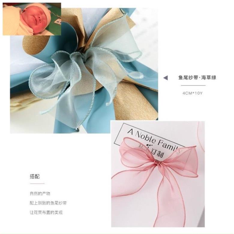 Cuộn duy băng voan bản 5cm siêu chảnh