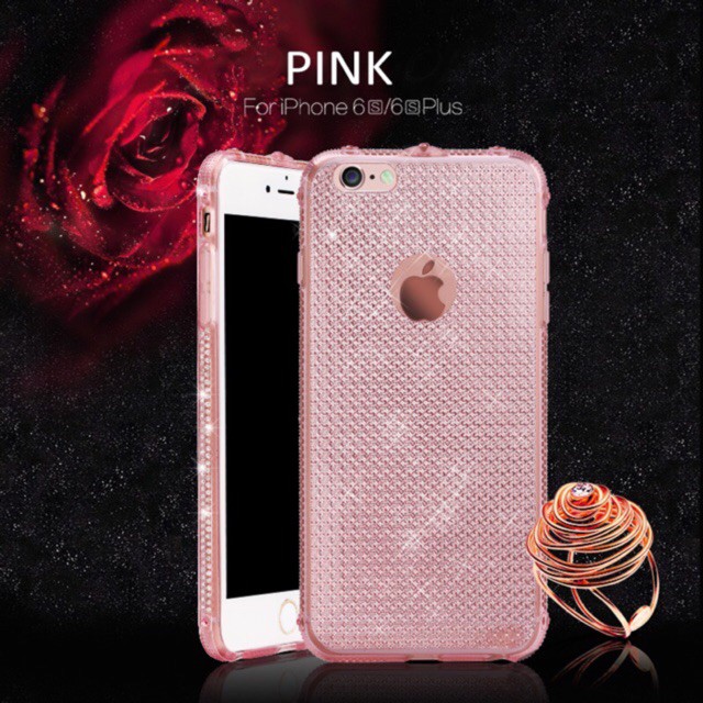 Ốp Nhũ Đính đá Iphone 6Plus