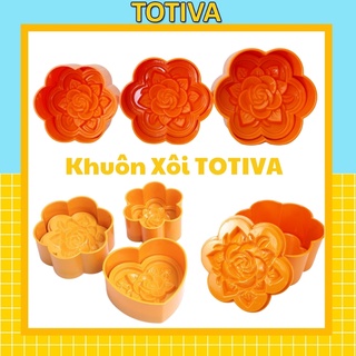 Khuôn xôi Totiva khuôn làm xôi khuôn xôi hoa sen khuôn ép xôi hình hoa hồng hình trái tim nhựa Việt Nhật
