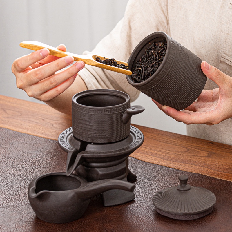 Bộ Ấm Chén Tử Sa Nghi Hưng Bán Tự Động Kiểu Cối Xay