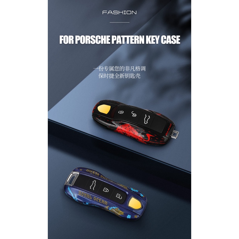 Vỏ bảo vệ chìa khóa xe hơi thích hợp cho Porsche Macan Panamera Cayenne 911 718 9ya 971