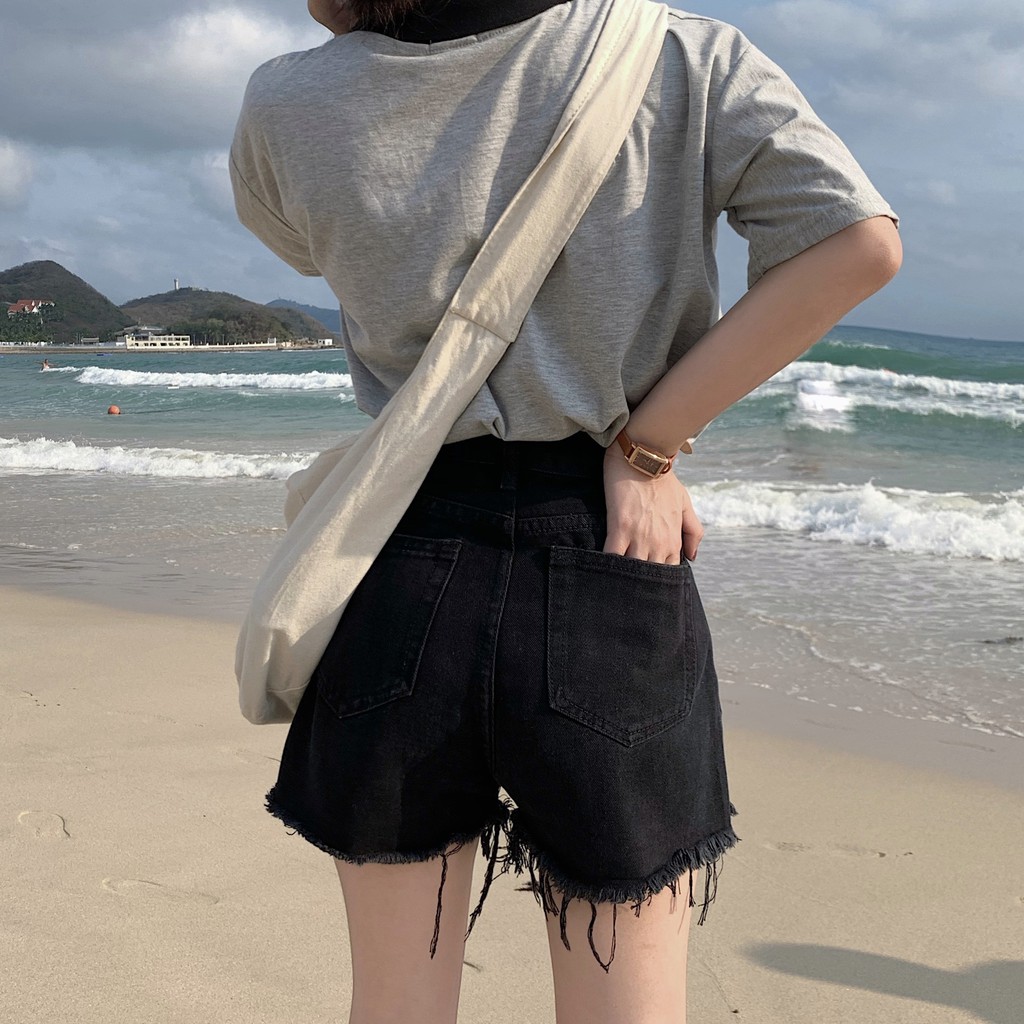 Quần Short Jean Nữ Phong Cách Hàn Quốc