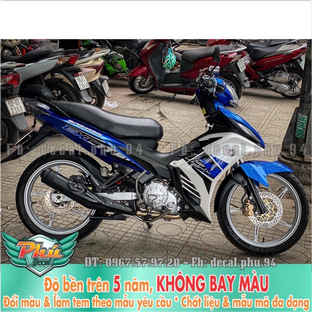 Tem rời Exciter 135 xanh trắng 2021 -1