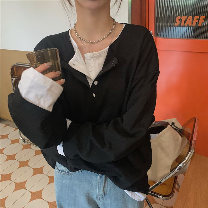 Áo Thun Dài Tay Phối Lớp Xinh Xắn Dành Cho Nữ 38500 | BigBuy360 - bigbuy360.vn