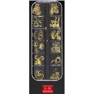 Set charm khay trang trí móng , mix 12 ô