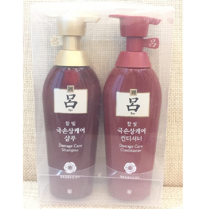 [ Trợ Giá ] Dầu Gội Xả Ryo Thảo Dược Hàn Quốc, Gồm 1 Chai Gội 400ml + 1 Chai Xả 400ml, Giúp Tóc Chắc Khỏe Óng Ả Mềm Mượt