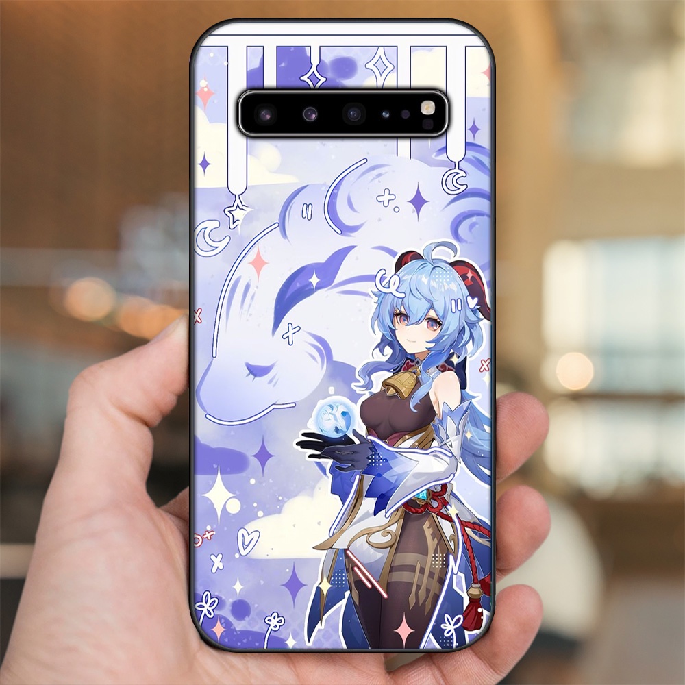 Ốp lưng Samsung S10, S10 5G, S10 Plus viền đen in hình Ganyu Genshin Impact