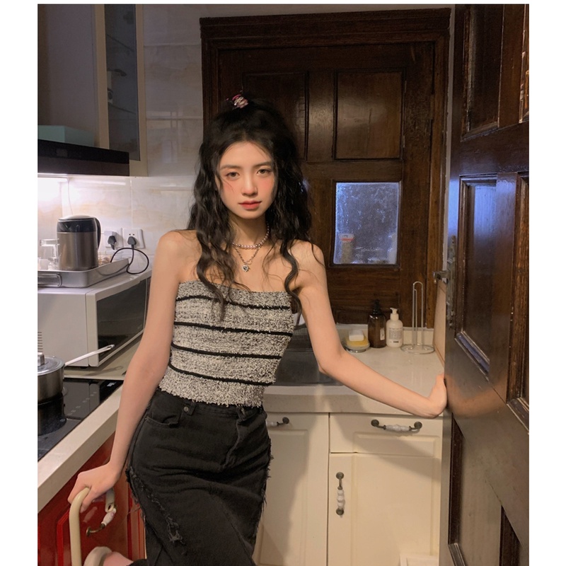 Cocory vn Áo Croptop Trễ Vai Dáng Ôm Thời Trang Mùa Hè Quyến Rũ Cho Nữ