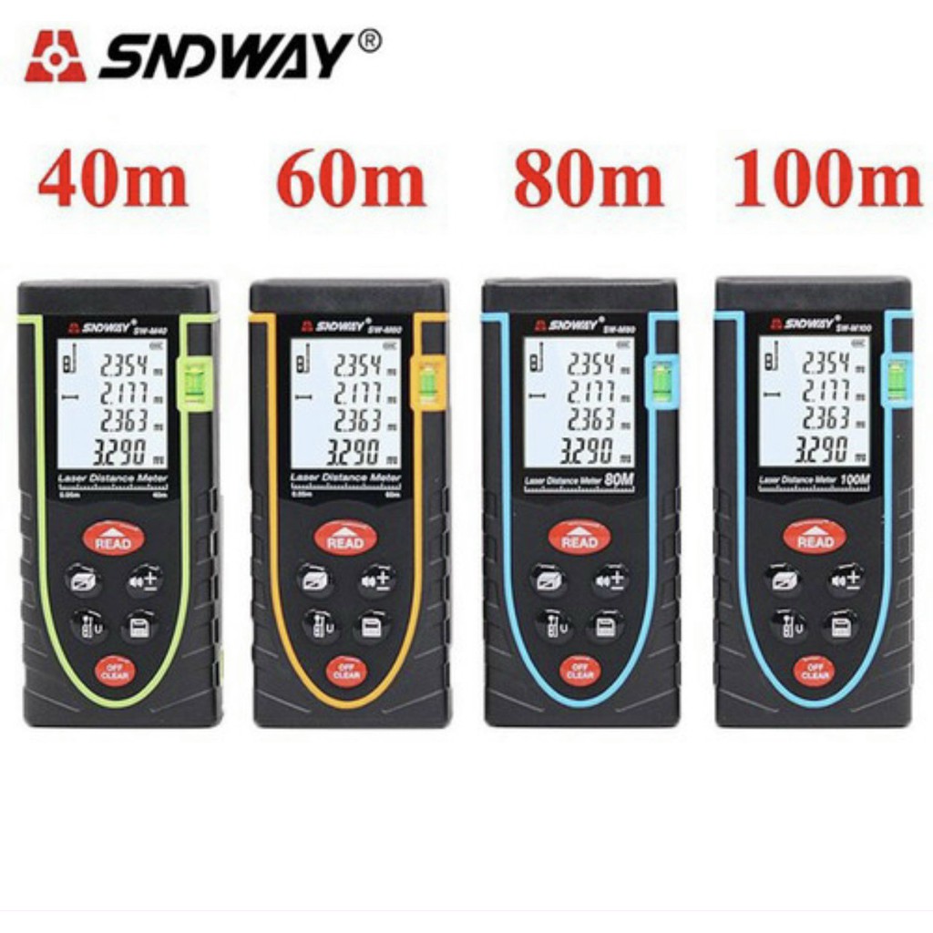 Thước đo khoảng cách bằng tia laser SNDWAY 40m,60M,80M,100M