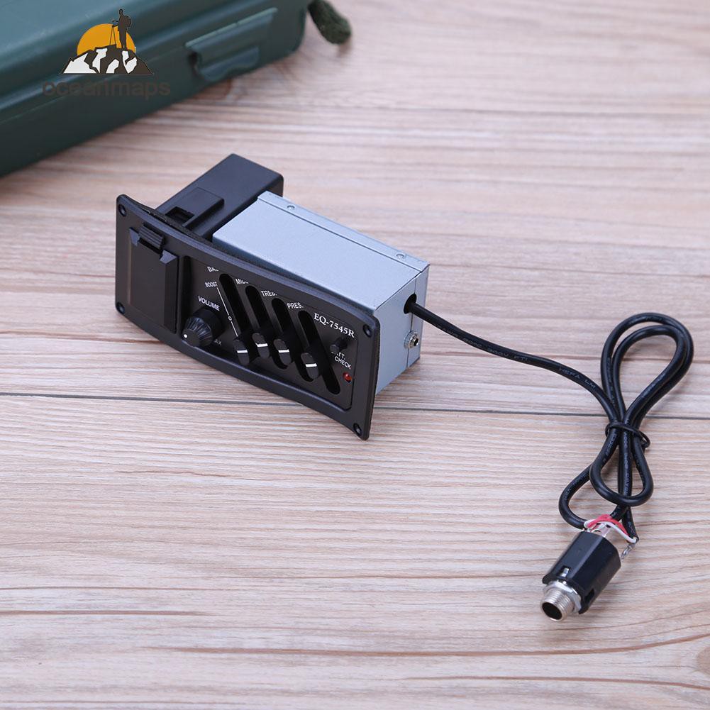 Bộ Khuếch Đại Âm Thanh 4 Band Eq 7545r Pickup 6.5mm Cho Đàn Guitar