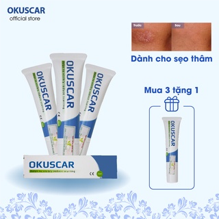 Kem mờ sẹo thâm mụn/bỏng/lồi OKUSCAR, Kem làm mờ thâm, Kem bôi làm mờ sẹo thâm sau 2 - 4 tuần