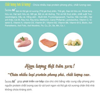 10kg THỨC ĂN NATURAL CORE BENE CHO CHÓ THỊT GÀ & CÁ HỒI hữu cơ tốt cho sức khỏe thích hợp vs mọi giống chó, mọi lứa tuổi