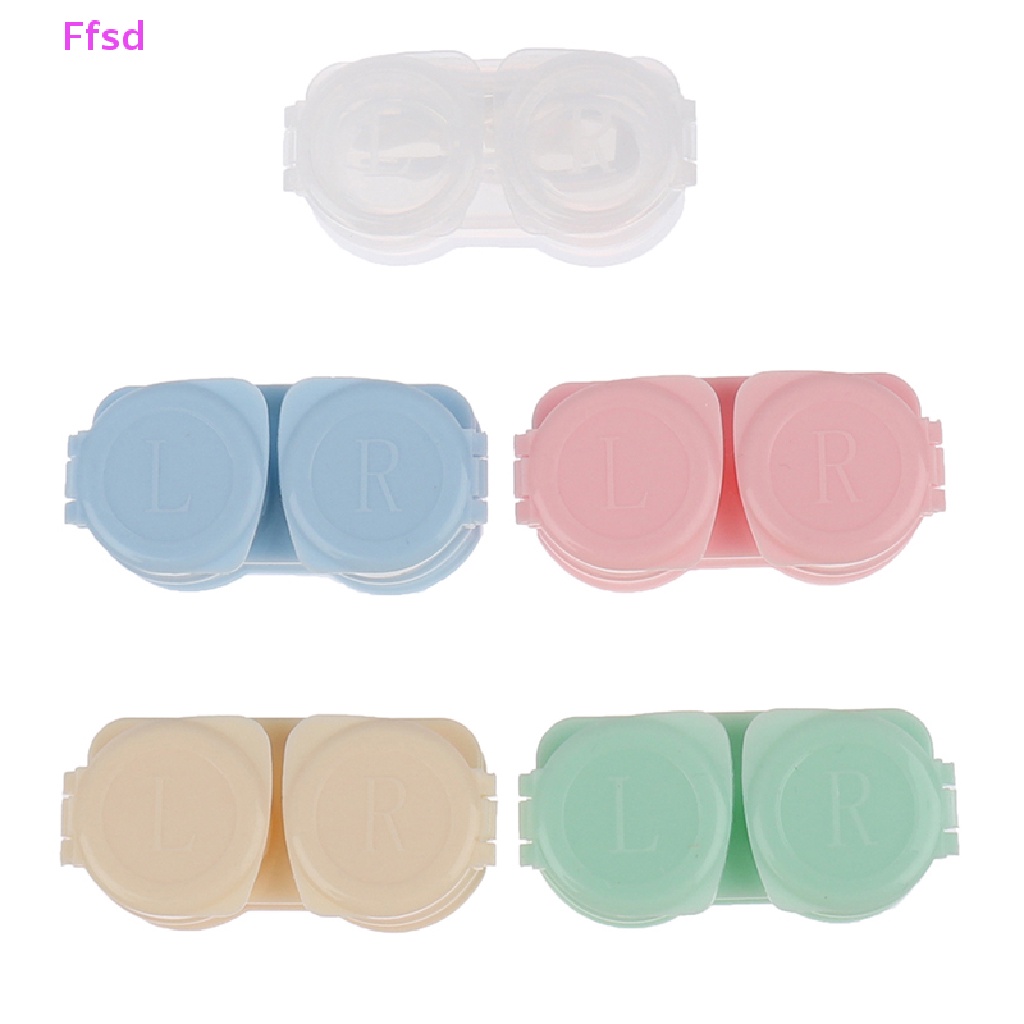 {Ffsd} Hộp Đựng Kính Áp Tròng Dạng Nhấn Nhỏ Gọn Màu Macaron Chăm Sóc Mắt Unisex * Bán Chạy