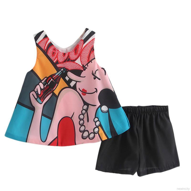 Bộ quần áo mùa hè phong cách Hàn Quốc cho bé gái