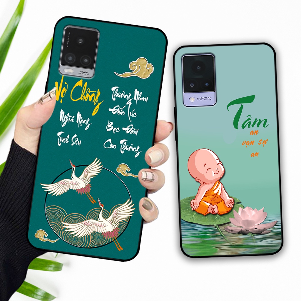 Ốp lưng Vivo V20 - Vivo V21 in hình phong cách chữ thư pháp cha mẹ, tài lộc