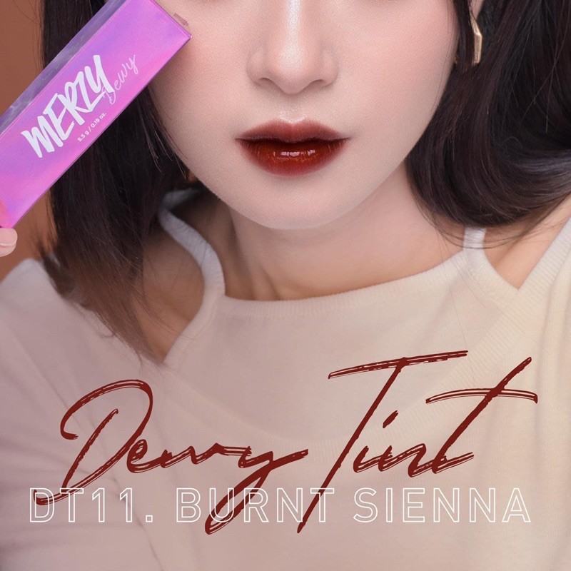 Son Merzy Dewy Tint DT11 - 𝘉𝘶𝘳𝘯𝘵 𝘚𝘪𝘦𝘯𝘯𝘢 - Sắc đỏ nâu trầm ánh cam cổ điển | BigBuy360 - bigbuy360.vn