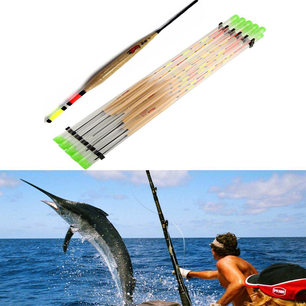 Bộ 10 phao câu cá bằng gỗ chất lượng cao chuyên dùng