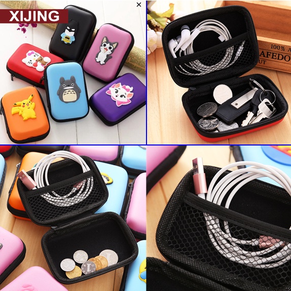 【COD】Ví Đựng Tai Nghe, Tiền Xu Có Khóa Kéo Họa Tiết Hoạt Hình