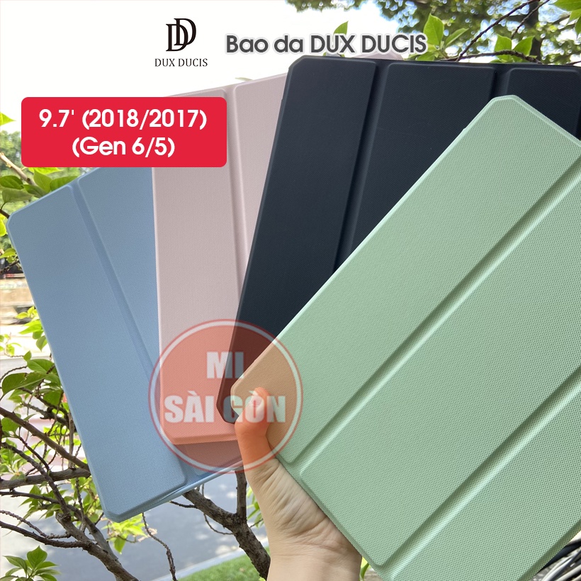 [Hỏa Tốc HCM] Bao da DUX DUCIS iPad 9.7 inch (iPad Gen 5/ 6) (2018/2017) (TOBY SERIES) -Có khay đựng bút, Mặt lưng trong