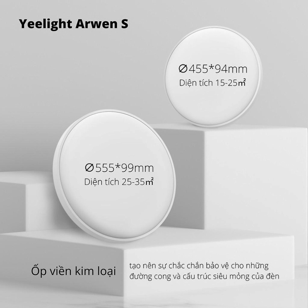 Đèn Led Ốp Trần Thông Minh Yeelight Arwen S450 và S550 - 50W Led RGB - Hỗ trợ Apple Homekit- Hàng Chính Hãng BH 12 Tháng