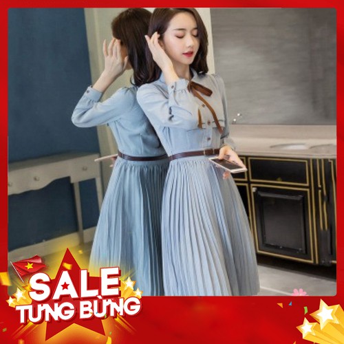 -Hàng nhập khẩu Váy đầm dài tay công sở chất đẹp thu đông N075 Liên hệ mua hàng 084.209.1989
