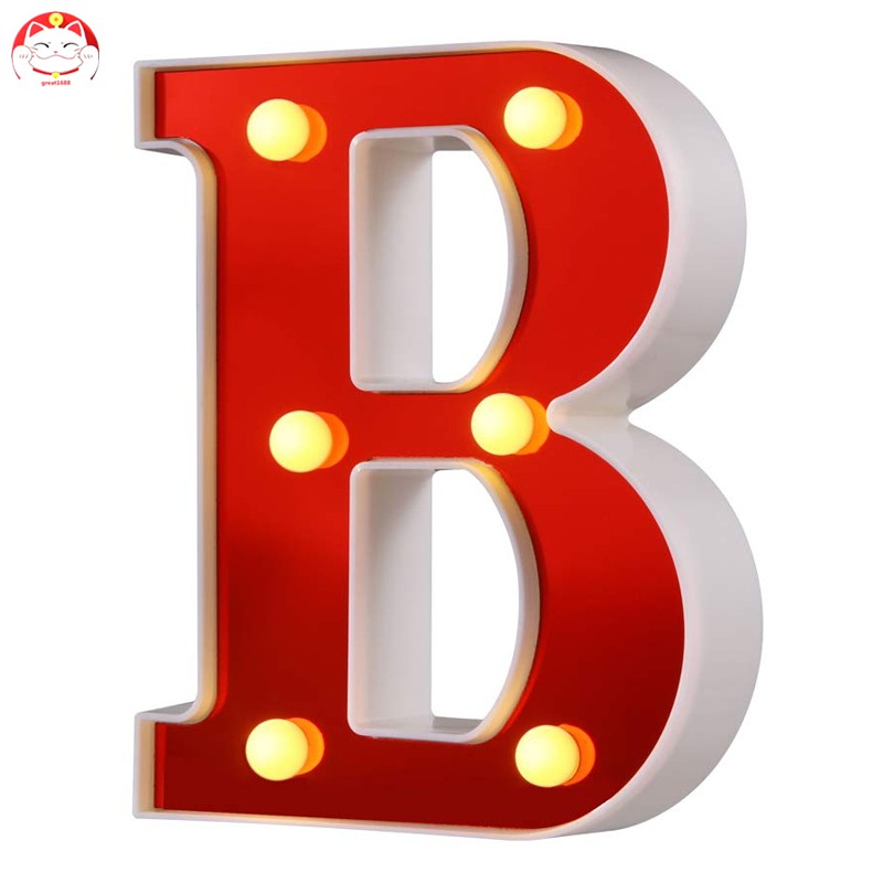 ✂GT⁂ LED Marquee Letter Lights 26 Alphabet Night Lights Lamp for Birthday Party Home Bar Decor