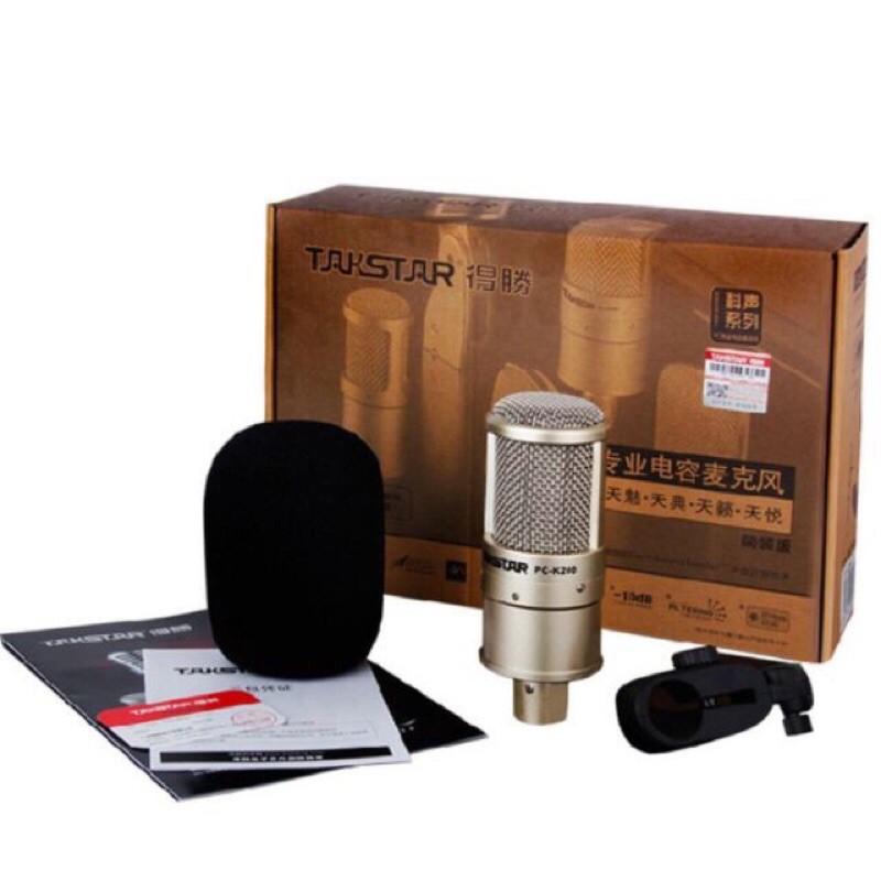 Takstar PC - K200 Micro thu âm chuyên nghiệp, mic livestream hát karaoke
