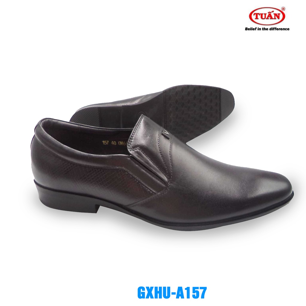 Giày da nam - giày tây công sở quai da tự nhiên đế cao su thương hiệu giày Tuấn GXHU-157