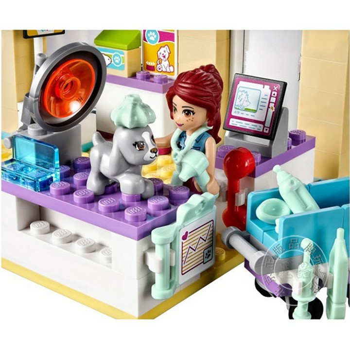 Đồ chơi lắp ráp xếp hình Friends Bela 10537-Trạm thú y,phòng khám y tế 203 khối -lego con gái