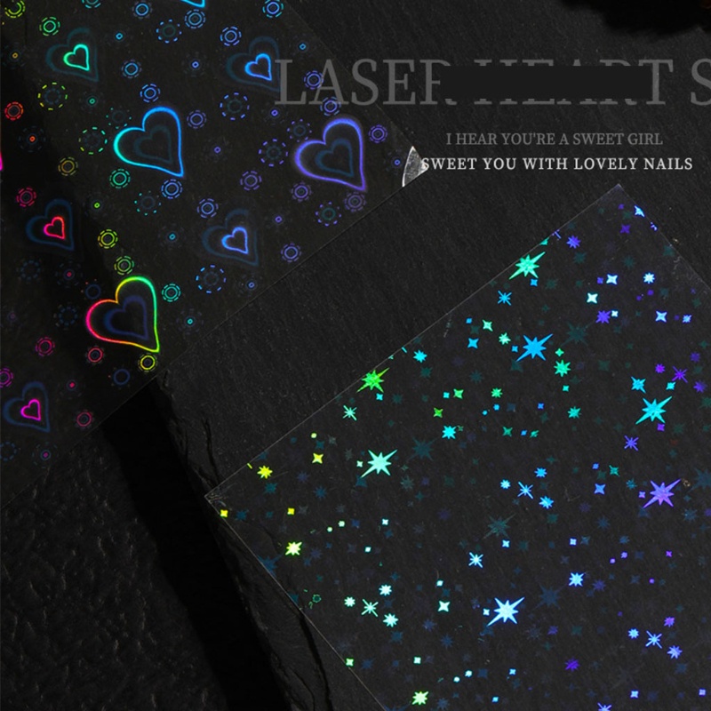 Miếng Dán Trang Trí Móng Tay Hình Trăng Sao Lấp Lánh YOUYO