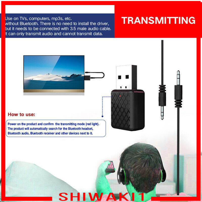 Bộ Chuyển Đổi Tai Nghe Bluetooth 5.0 Shiwaki1 Cho Pc Windows 10 / 8 / 8.1