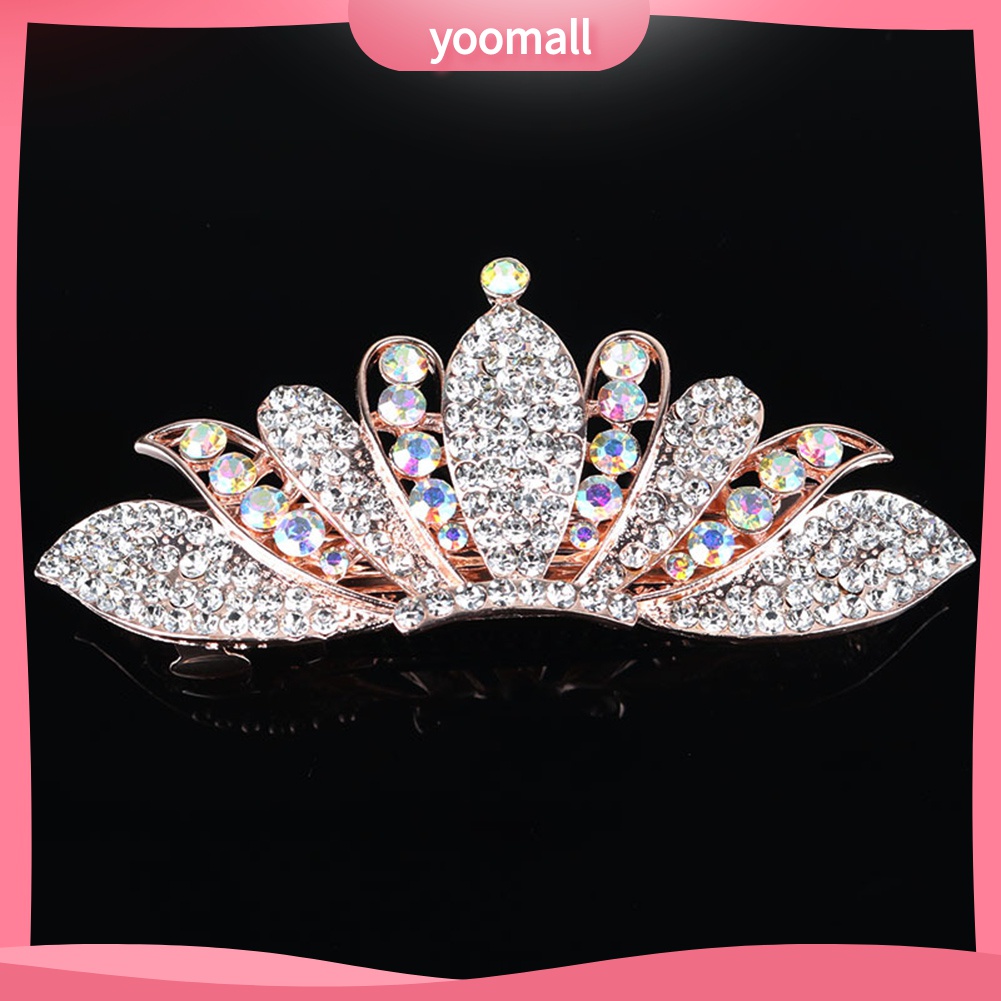 Yomall♡ Kẹp TóC HìNh Vương MiệN ĐíNh Kim Cương Giả ThờI Trang Cho Nữ